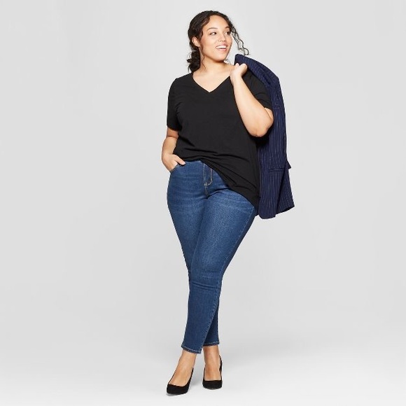 Ava & Viv Denim - Ava & Viv Medium Wash Skinny Jeans Size 14 W